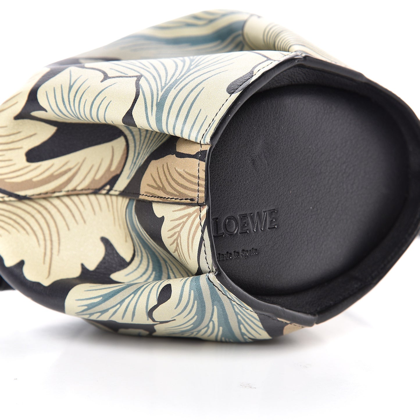 Calfskin Printed Camo Mini Elephant Crossbody Bag Green