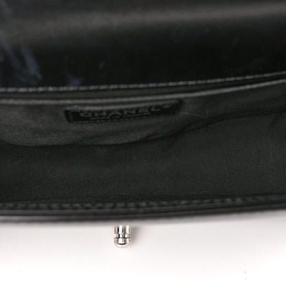 Chanel Glazed Calfskin Quilted Medium Chain Around Boy Flap Black 5 of 10