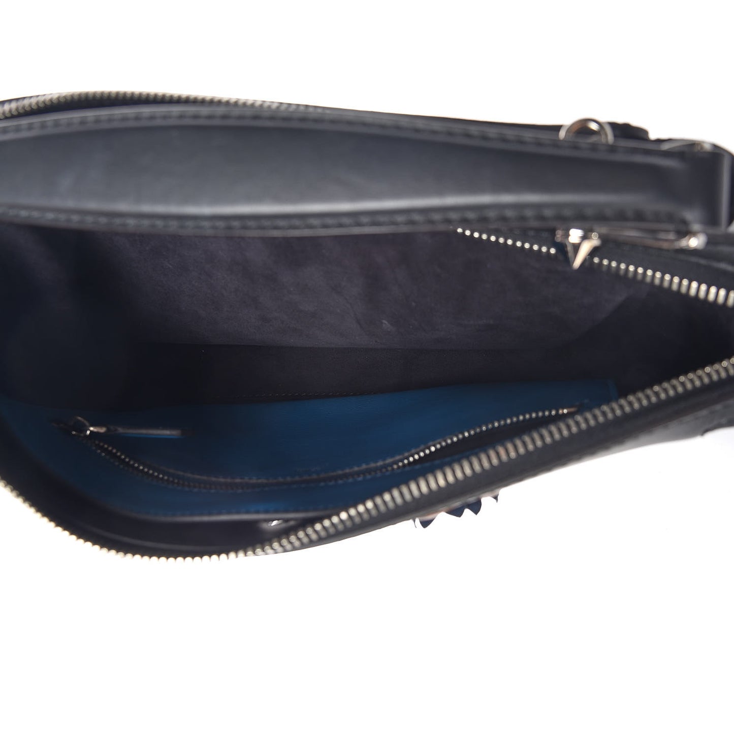 Calfskin Flowerland Medium Dotcom Satchel Black Multicolor