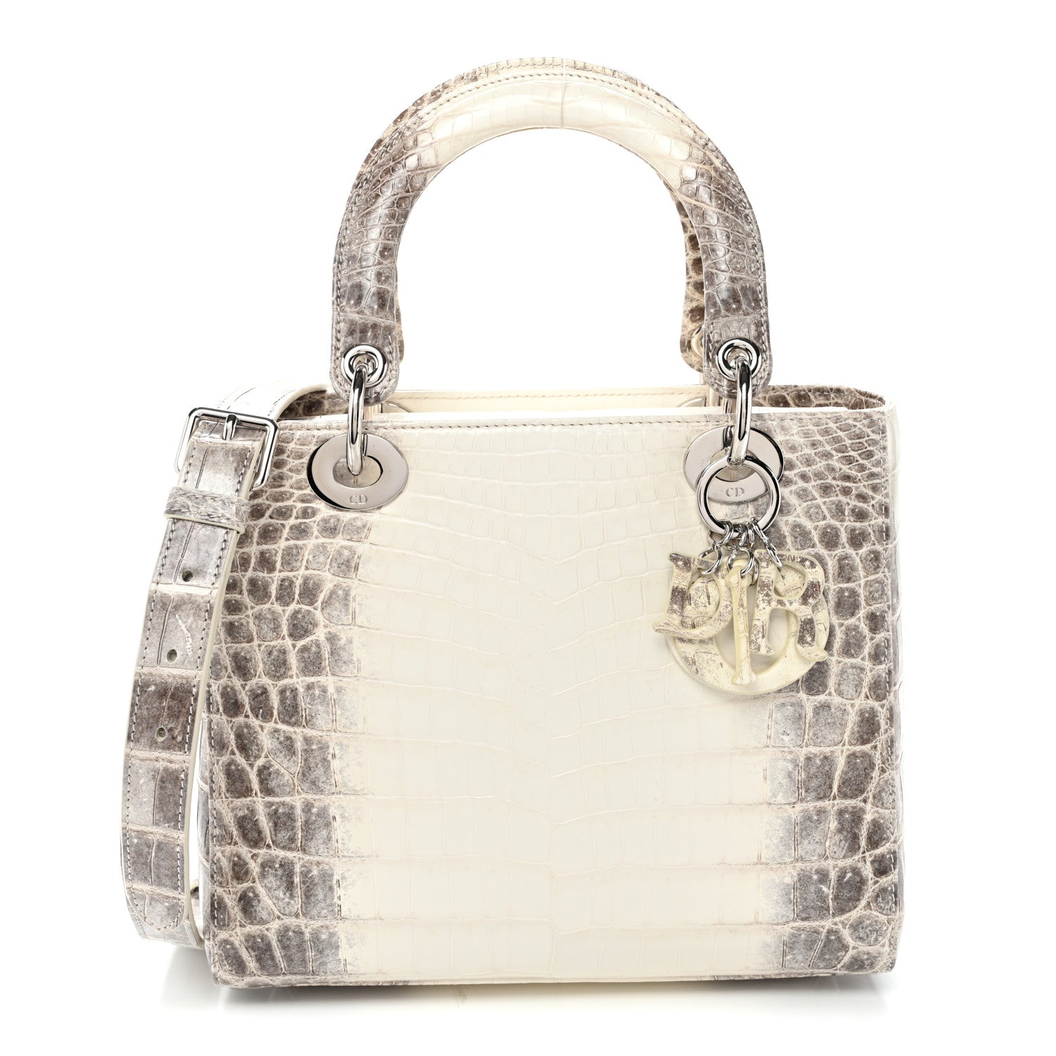 Christian Dior Niloticus Crocodile Himalaya Medium Lady Dior Latte 1 of 10