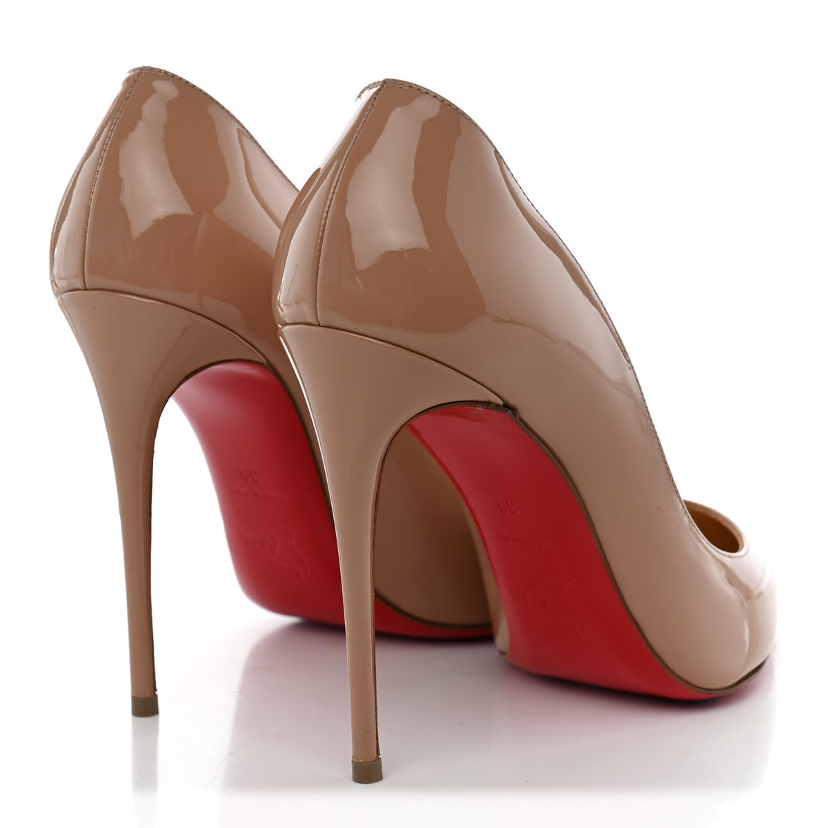 Christian Louboutin Patent Pigalle Follies 100 Pumps 39 Nude 4 of 16
