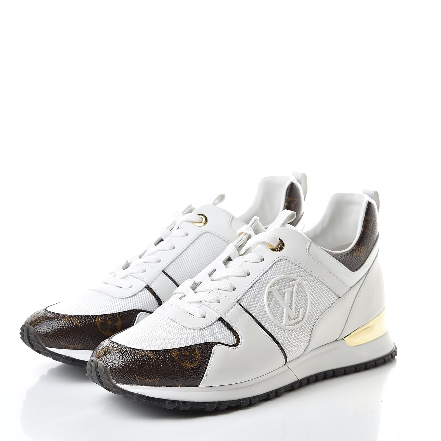 Louis Vuitton Calfskin Monogram Run Away Sneakers 41 White 3 of 8