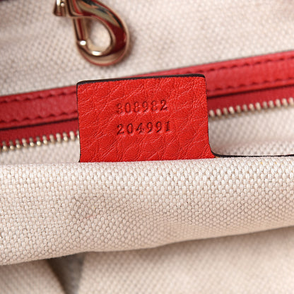 Gucci Pebbled Calfskin Medium Soho Chain Shoulder Bag Tabasco Red 7 of 10