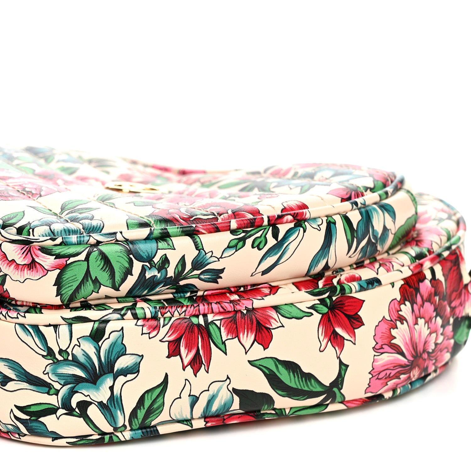 Gucci Calfskin Brit Roses Print Matelasse Diagonal Mini