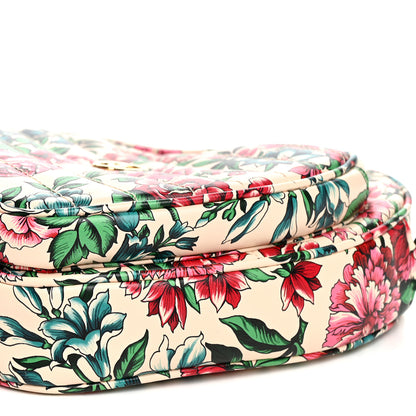 Gucci Calfskin Brit Roses Print Matelasse Diagonal Mini Interlocking G Heart Shoulder Bag Multicolor 13 of 13