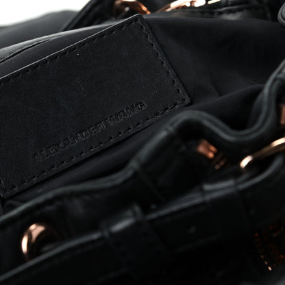 Alexander Wang Lambskin Mini Marti Backpack Washed Black Rose Gold Hardware 8 of 8