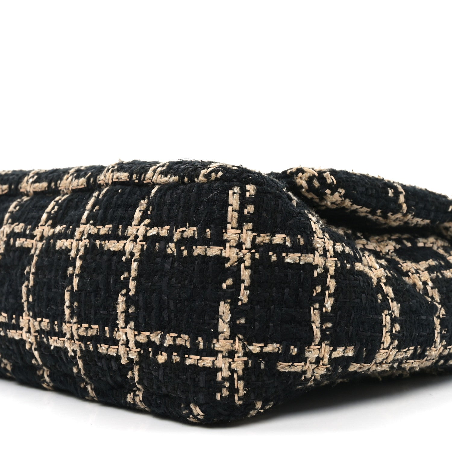 Chanel Tweed Quilted Medium Chanel 19 Flap Black Beige 10 of 11