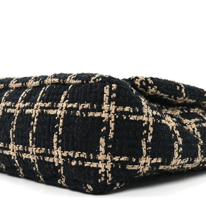Chanel Tweed Quilted Medium Chanel 19 Flap Black Beige 10 of 11
