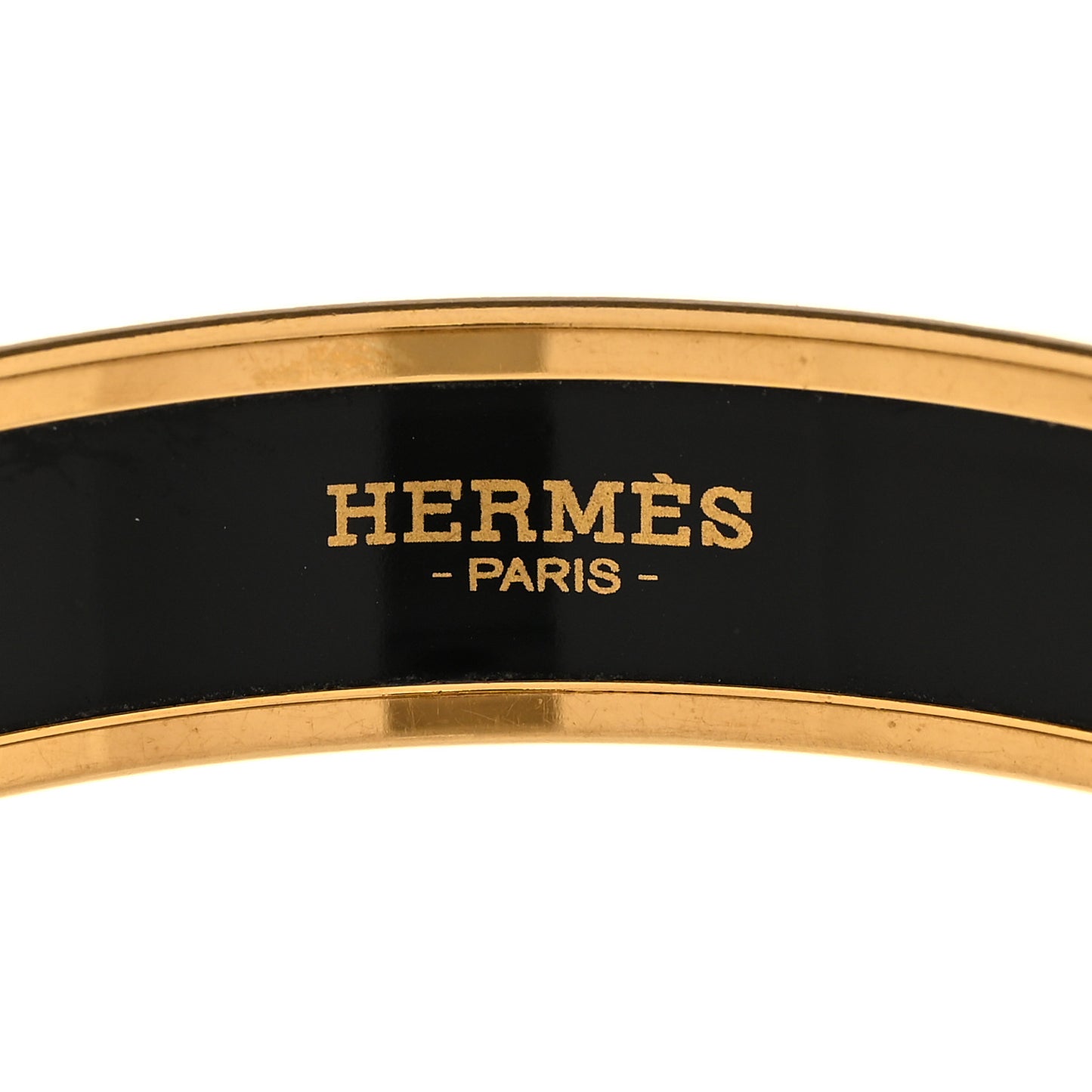 Enamel Printed Medium Caleche Bracelet 65 Black