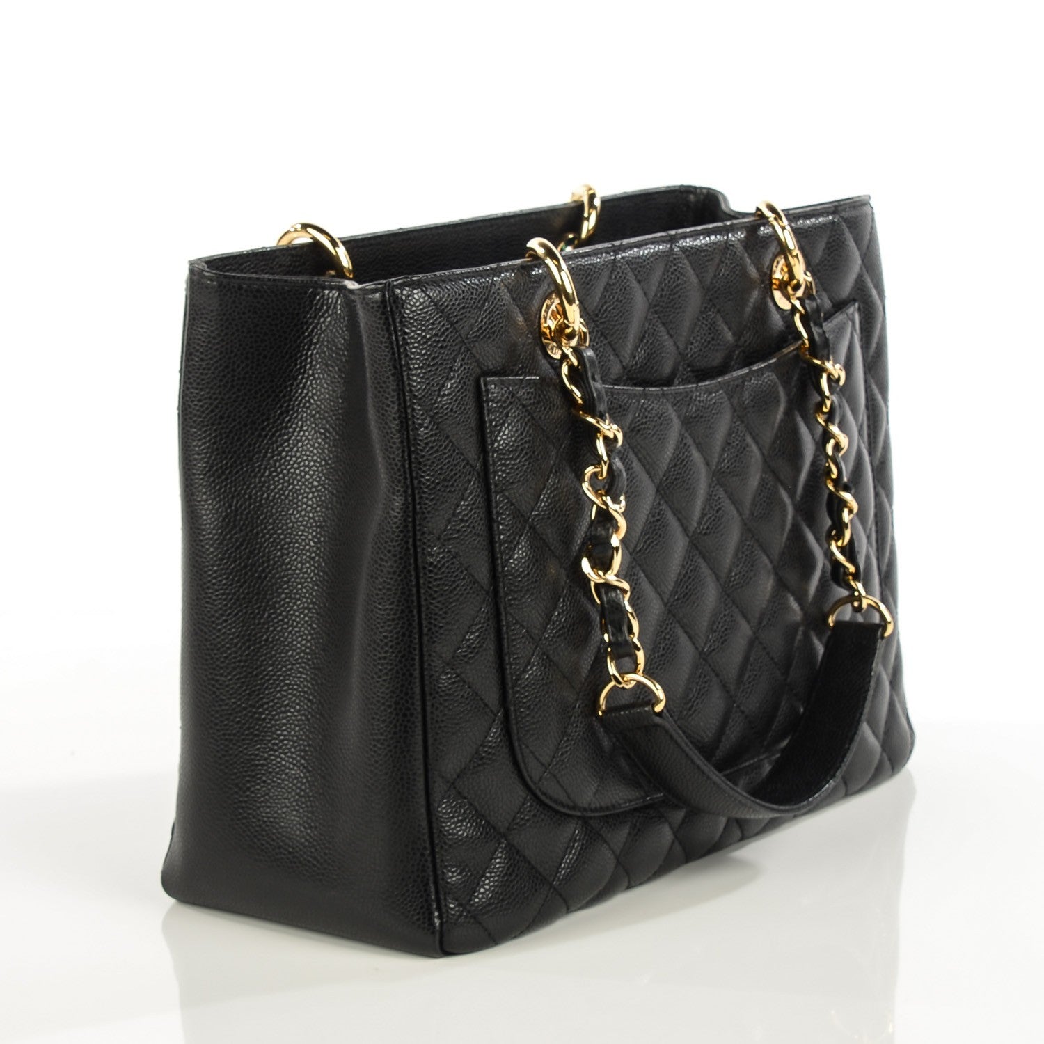 Chanel Caviar Quilted Grand Shopping Tote GST Black 3 of 7