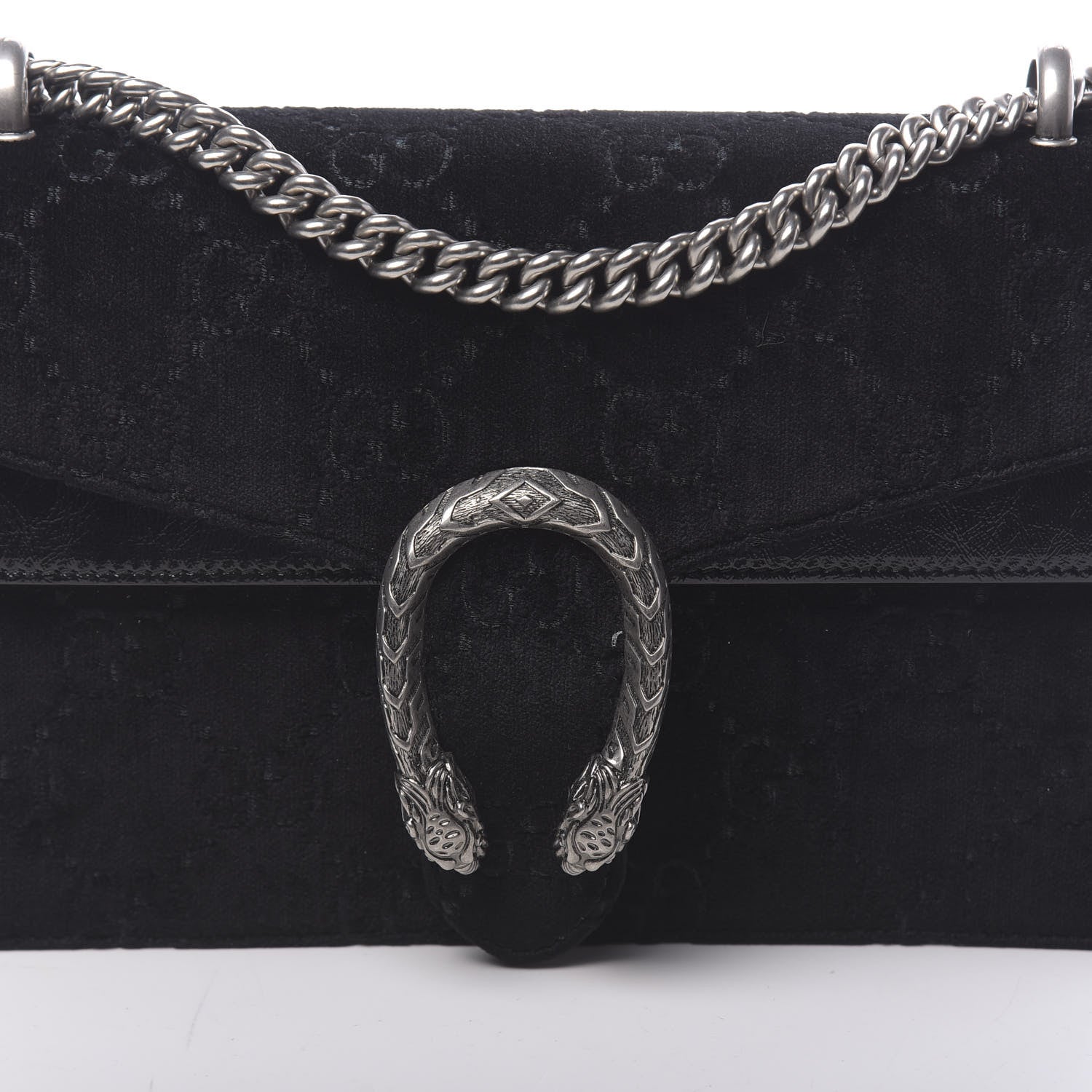 Gucci Velvet GG Monogram Small Dionysus Shoulder Bag Black 11 of 11