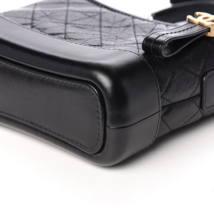 Chanel Aged Calfskin Quilted Small Gabrielle Hobo Black 8 of 10