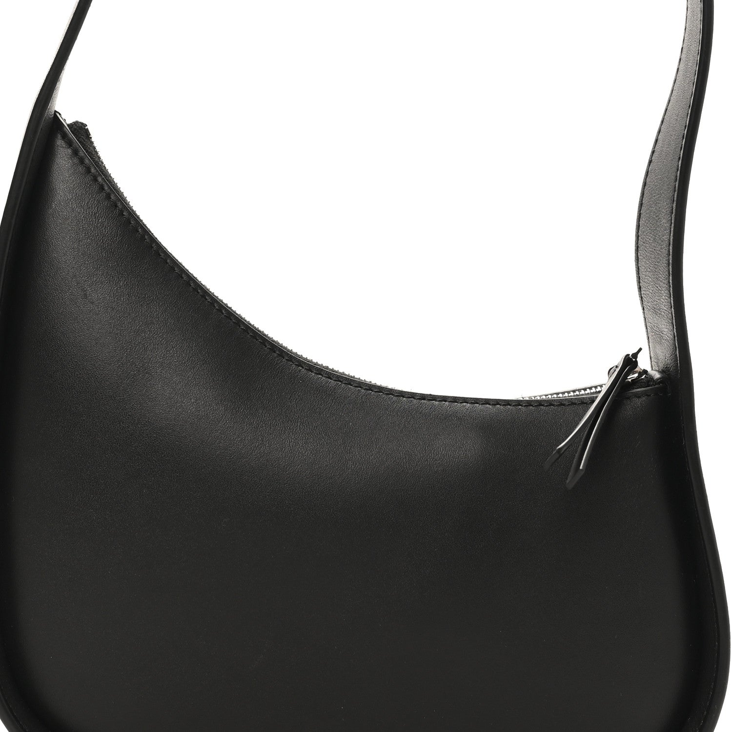 The Row Smooth Calfskin Half Moon Shoulder Bag Black 7 of 9