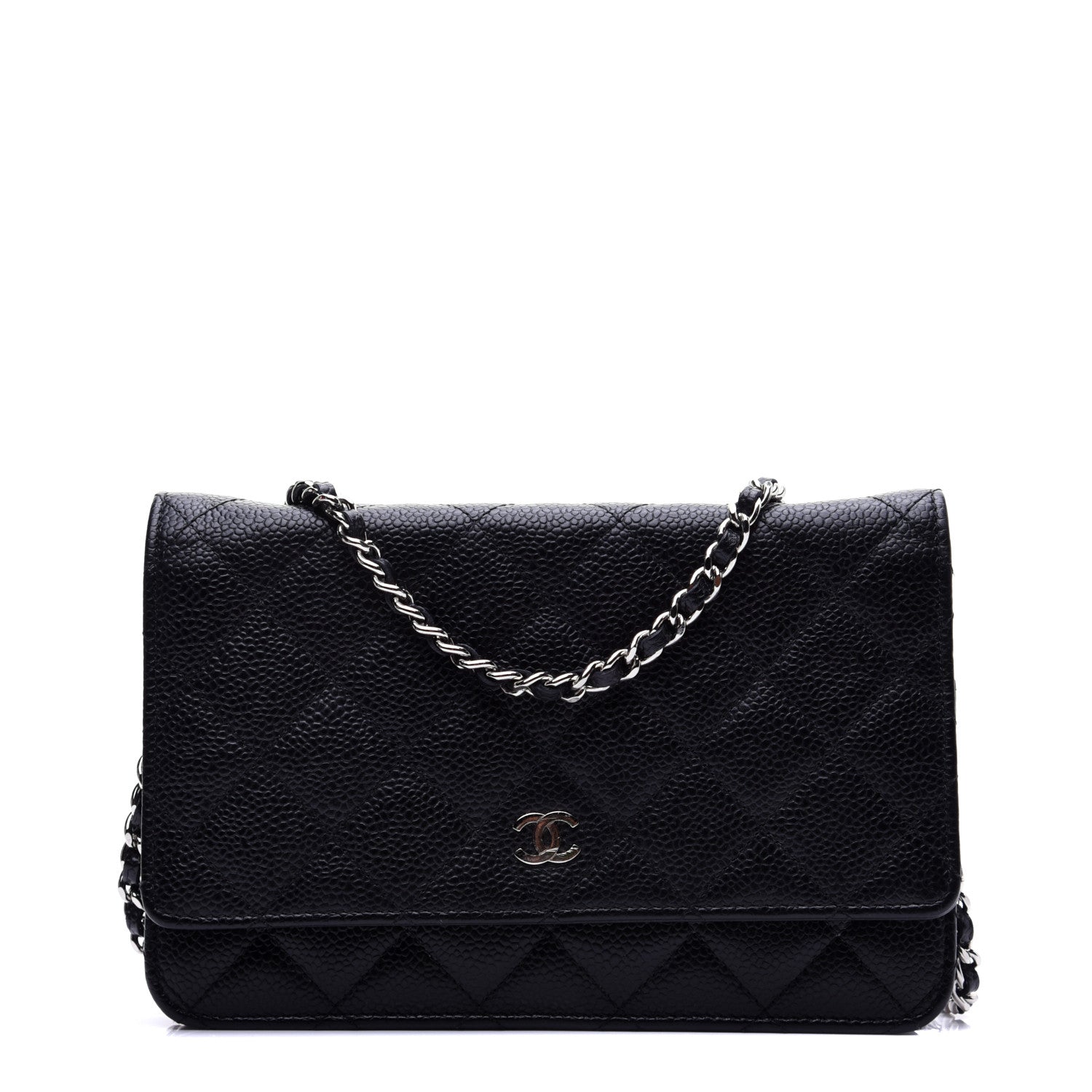 Chanel Caviar Quilted Wallet On Chain WOC Black 1 of 12