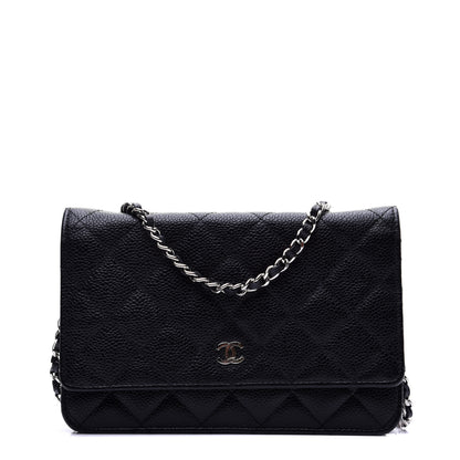 Chanel Caviar Quilted Wallet On Chain WOC Black 1 of 12