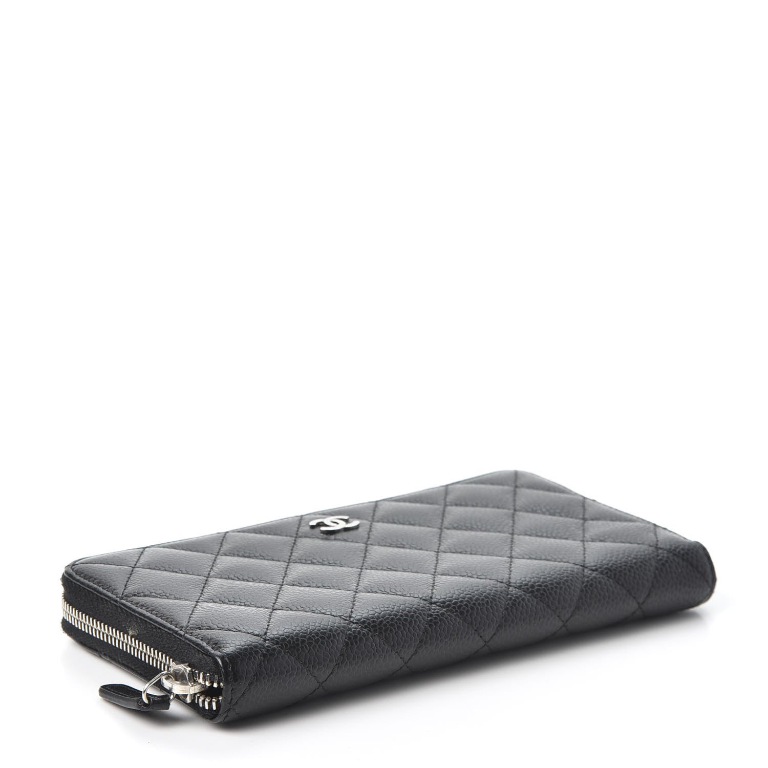Chanel Caviar Quilted Large Gusset Zip Around Wallet Black 3 of 9
