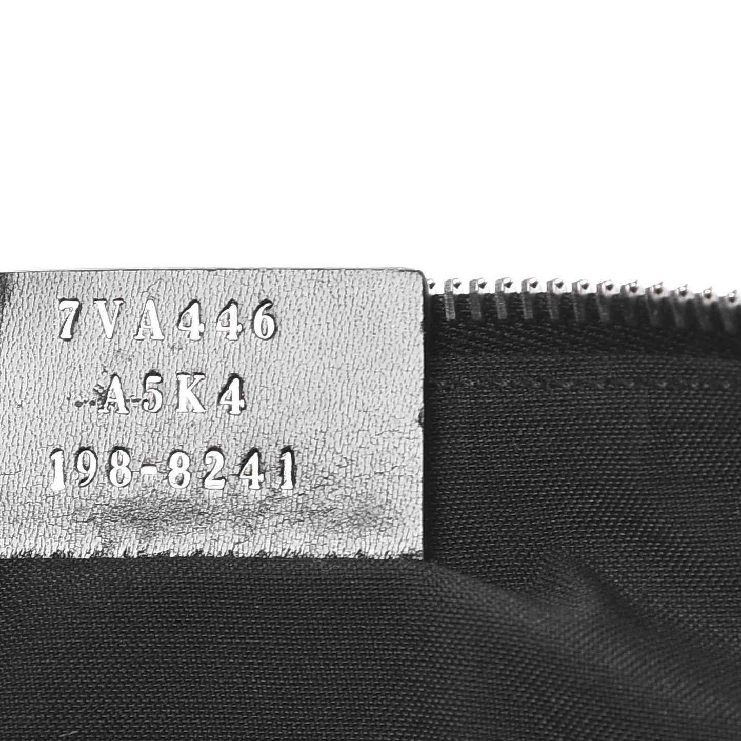 Glazed Fabric Vitello Century FF 1974 Stamp Patch Pocket Belt Bag Black