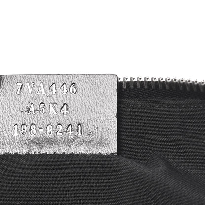 Fendi Glazed Fabric Vitello Century FF 1974 Stamp Patch Pocket Belt Bag Black 7 of 7
