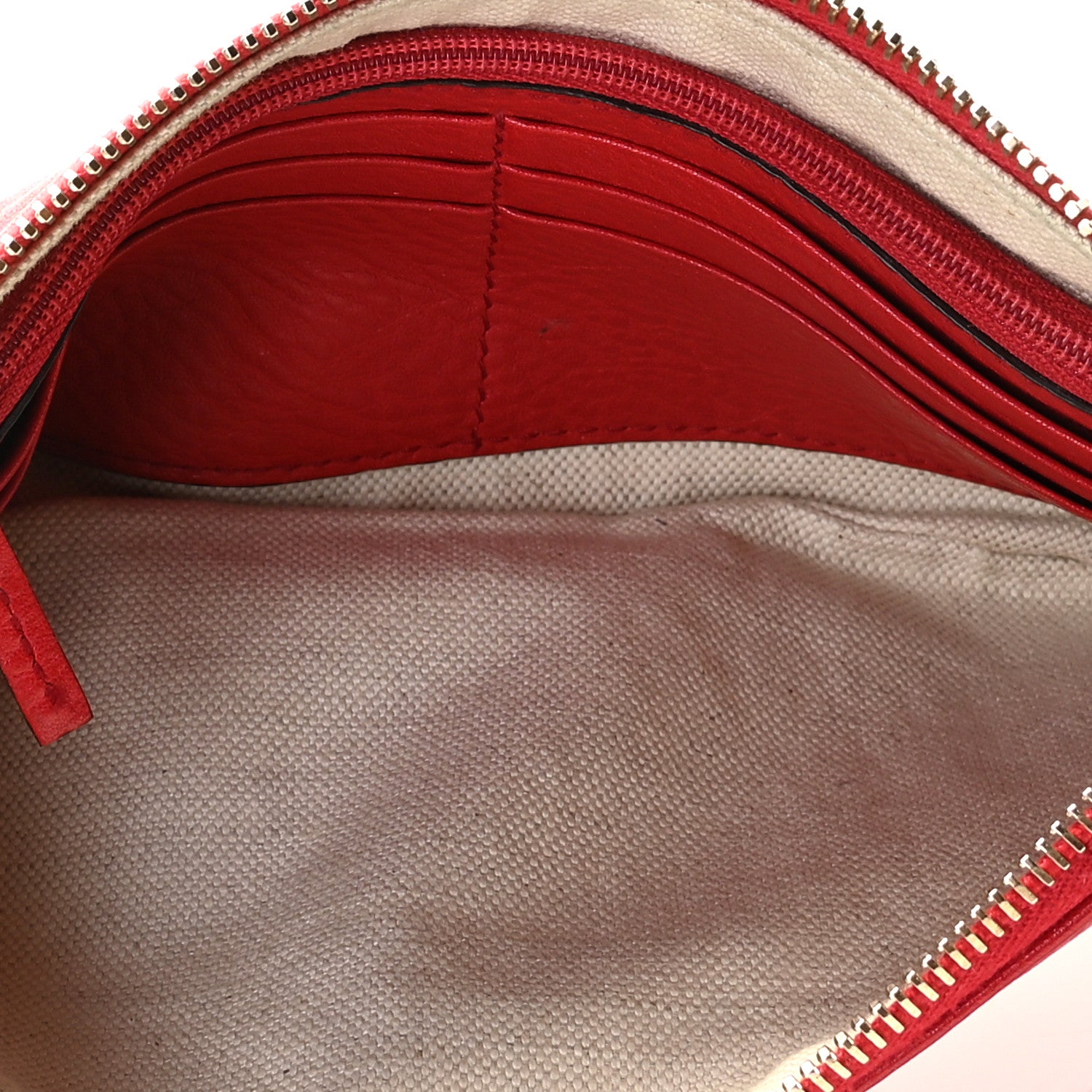 Gucci Pebbled Calfskin Soho Wristlet Vibrant Red 6 of 9
