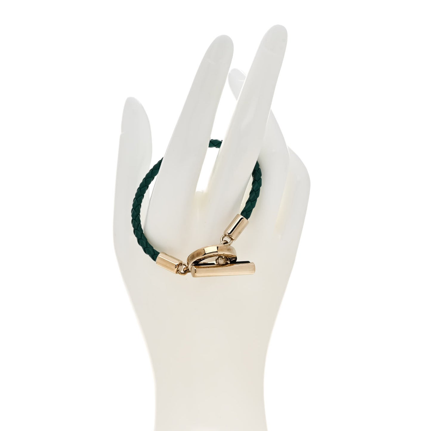 Calfskin BVLGARI Toggle Bracelet Green