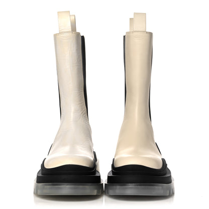 Bottega Veneta Calfskin The Tire Chelsea Boots 37 Wax Black Transparent 2 of 14