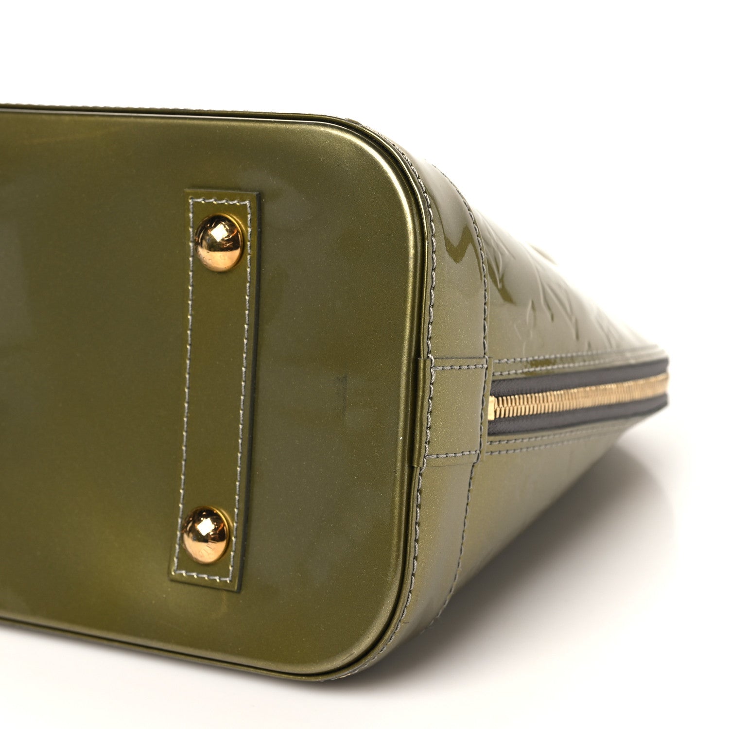 Louis Vuitton Vernis Alma PM Vert Bronze 9 of 11