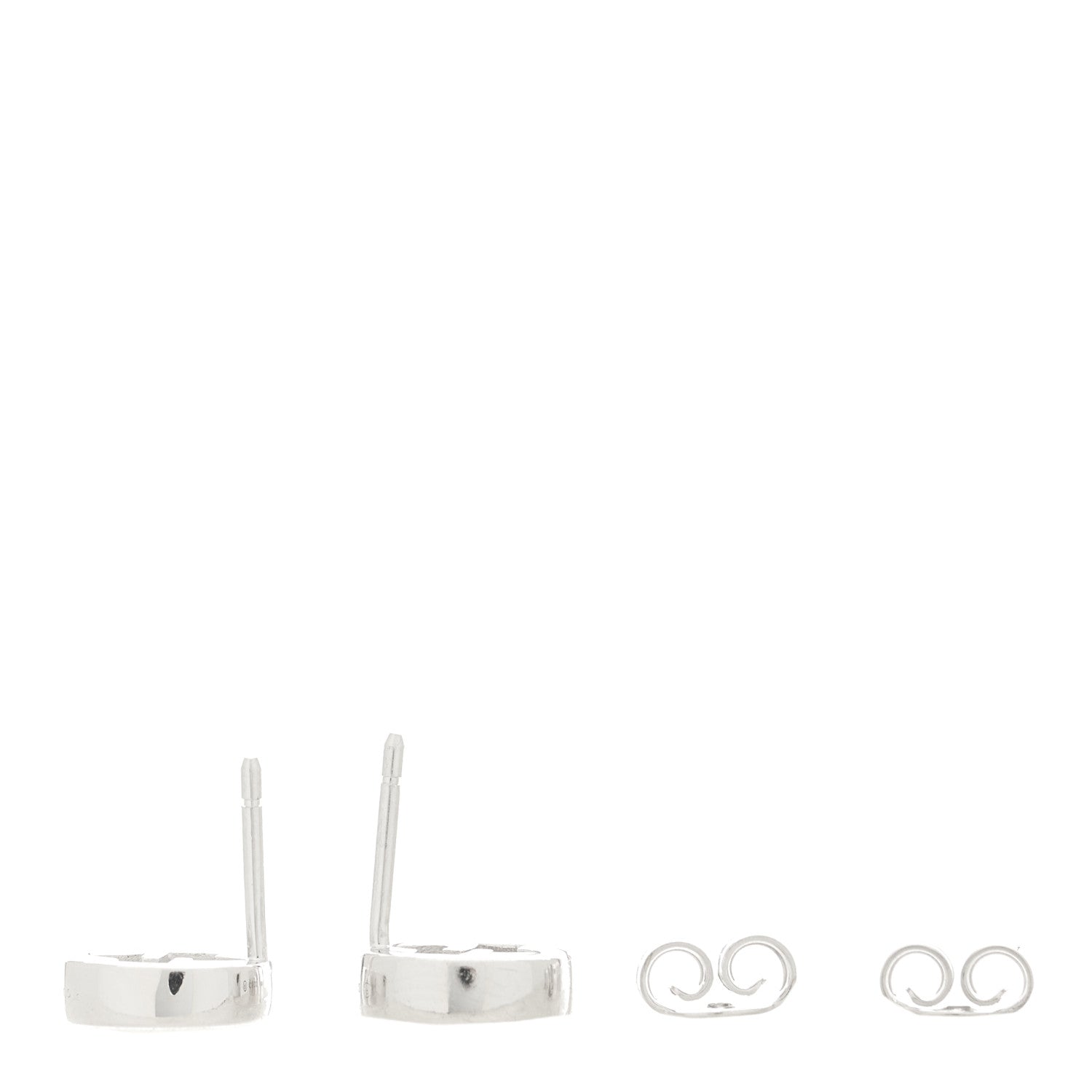 Gucci Sterling Silver Interlocking GG Stud Earrings 3 of 4