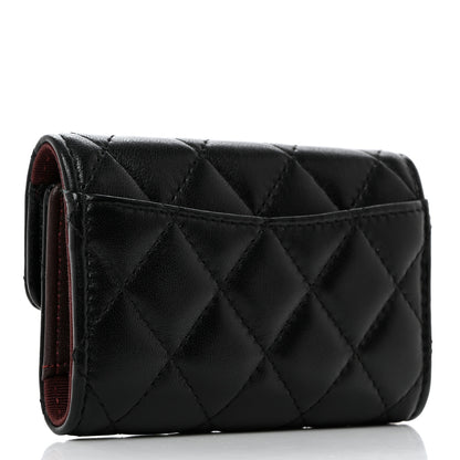 Chanel Lambskin Quilted Classic 4 Key Holder Wallet Black 3 of 8