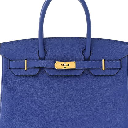 Hermes Togo BIRKIN 30 Bleu Electrique 8 of 10