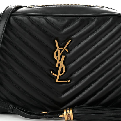 Saint Laurent Calfskin Matelasse Monogram Lou Camera Bag Black 8 of 10