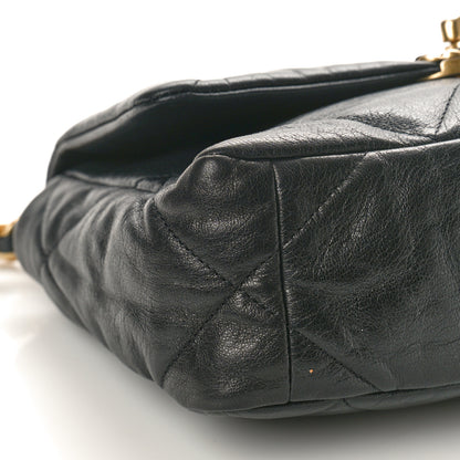 Chanel Shiny Goatskin Quilted Medium Chanel 19 Flap Black 9 of 10