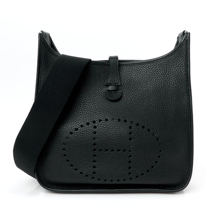 Hermes Taurillon Clemence Evelyne PM Black 1 of 10
