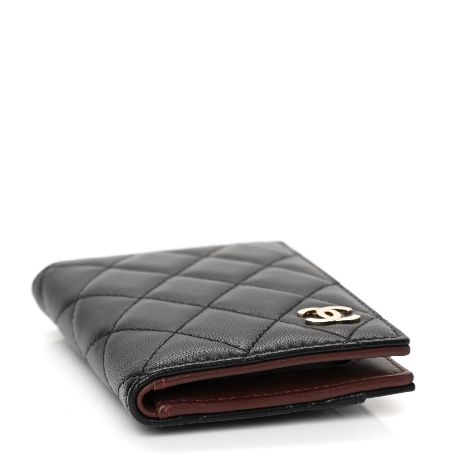 Chanel Lambskin Quilted Card Holder Wallet Black 5 of 7