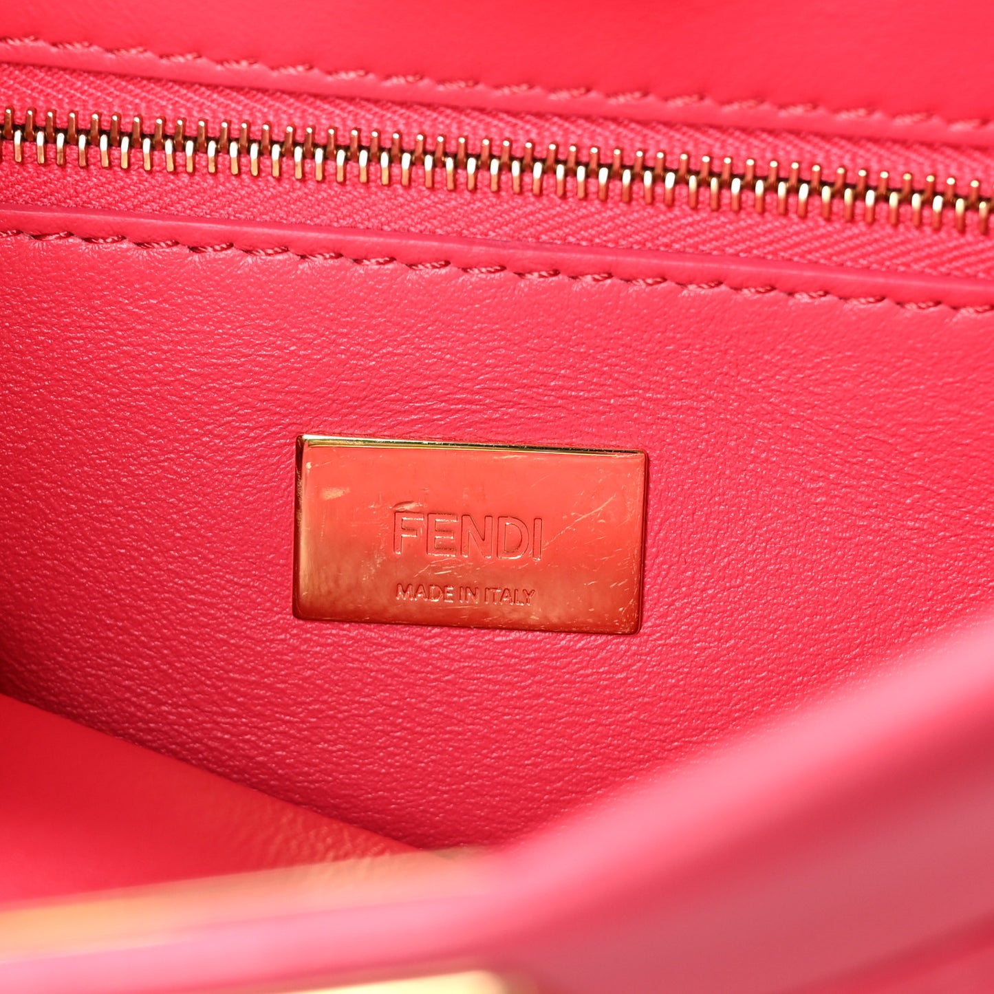 Nappa Mini Peekaboo Iconic Satchel Lampone