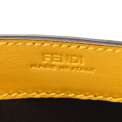 Fendi Vitello Cruise F is Fendi Bi-Color FF 1974 Embossed Continental Envelope Wallet On Chain Maya Black Sunflower 7 of 13