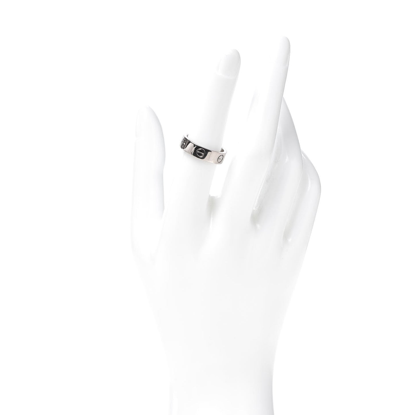 18K White Gold 5.5mm LOVE Ring 54 6.75