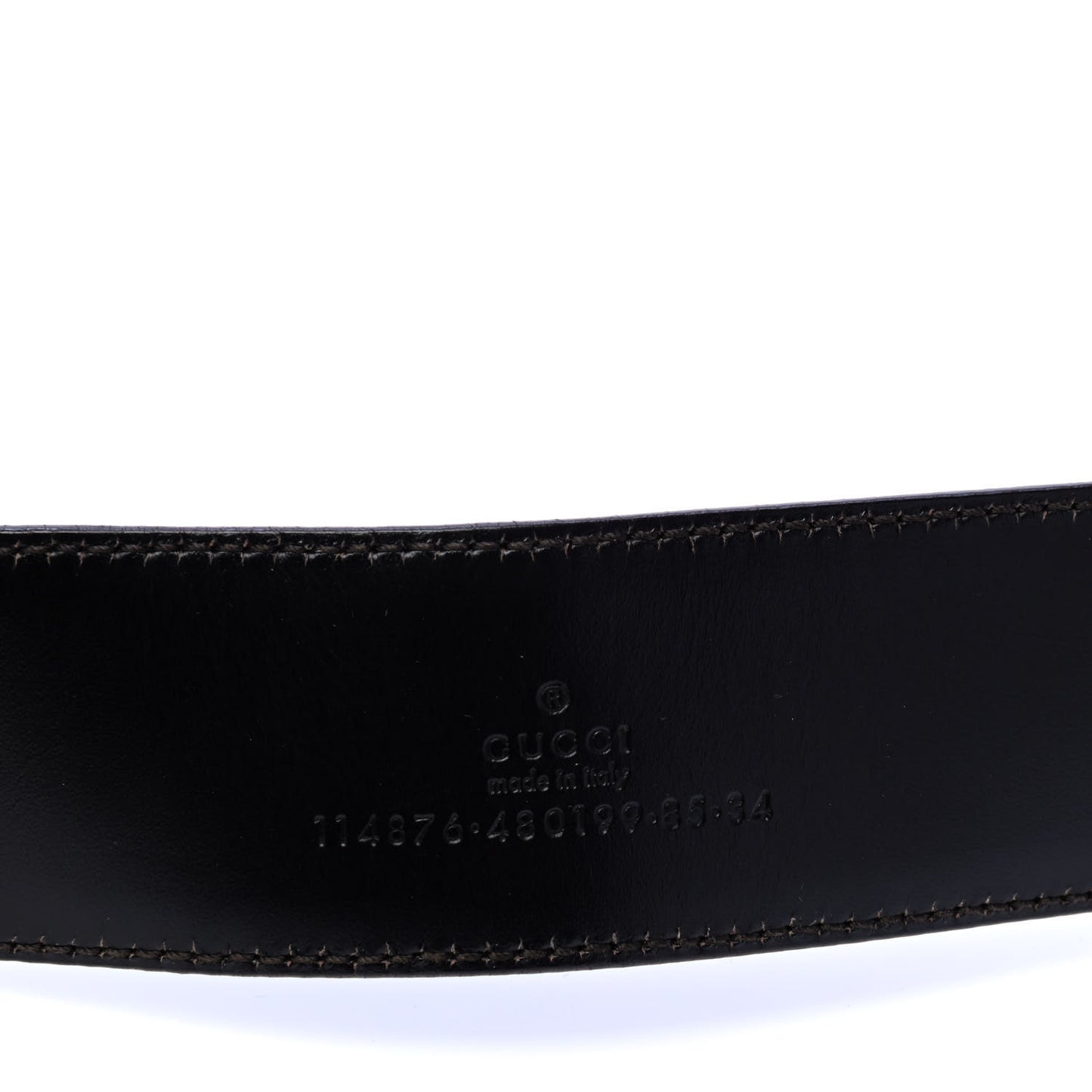 Guccissima Interlocking G 40mm Belt 85 34 Dark Brown