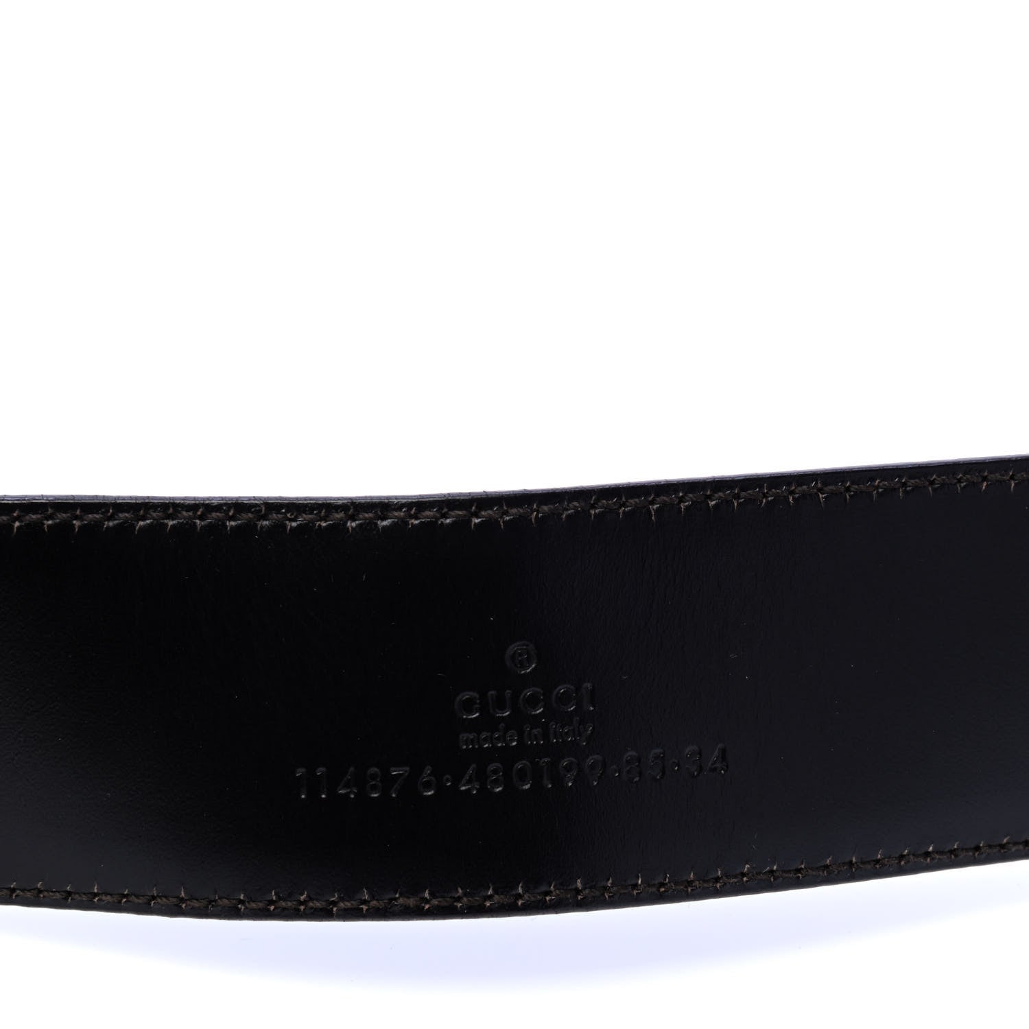 Gucci Guccissima Interlocking G 40mm Belt 85 34 Dark Brown 5 of 5