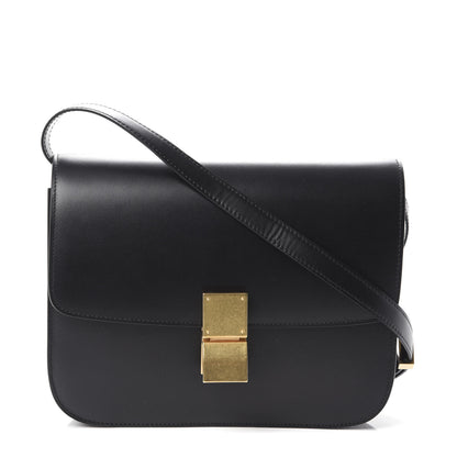 Celine Box Calfskin Medium Classic Box Flap Bag Black 1 of 9