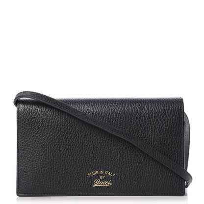 Gucci Dollar Calfskin Mini Swing Wallet Bag Black 1 of 8