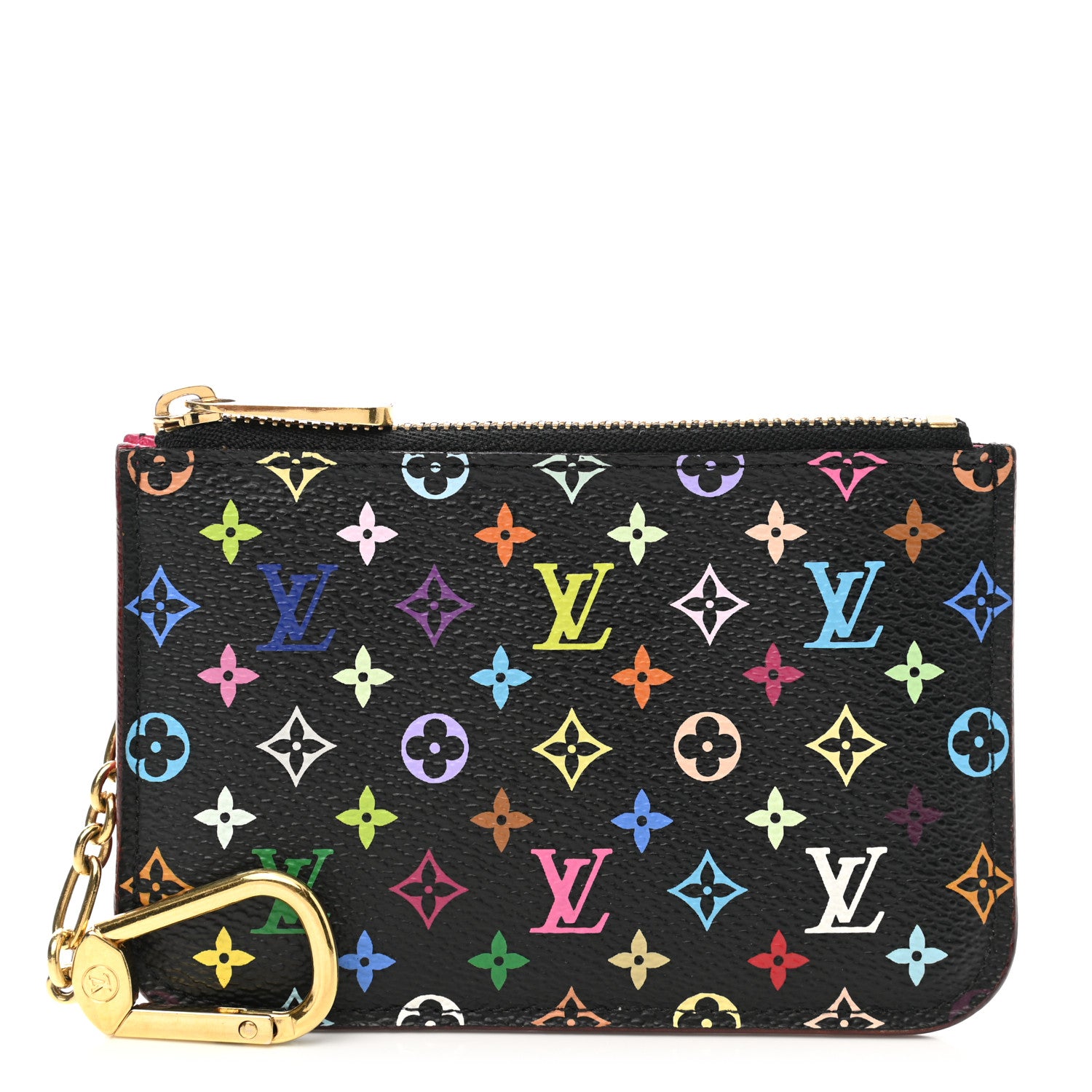 Louis Vuitton Monogram Multicolor Key Pouch Black Grenade 1 of 8