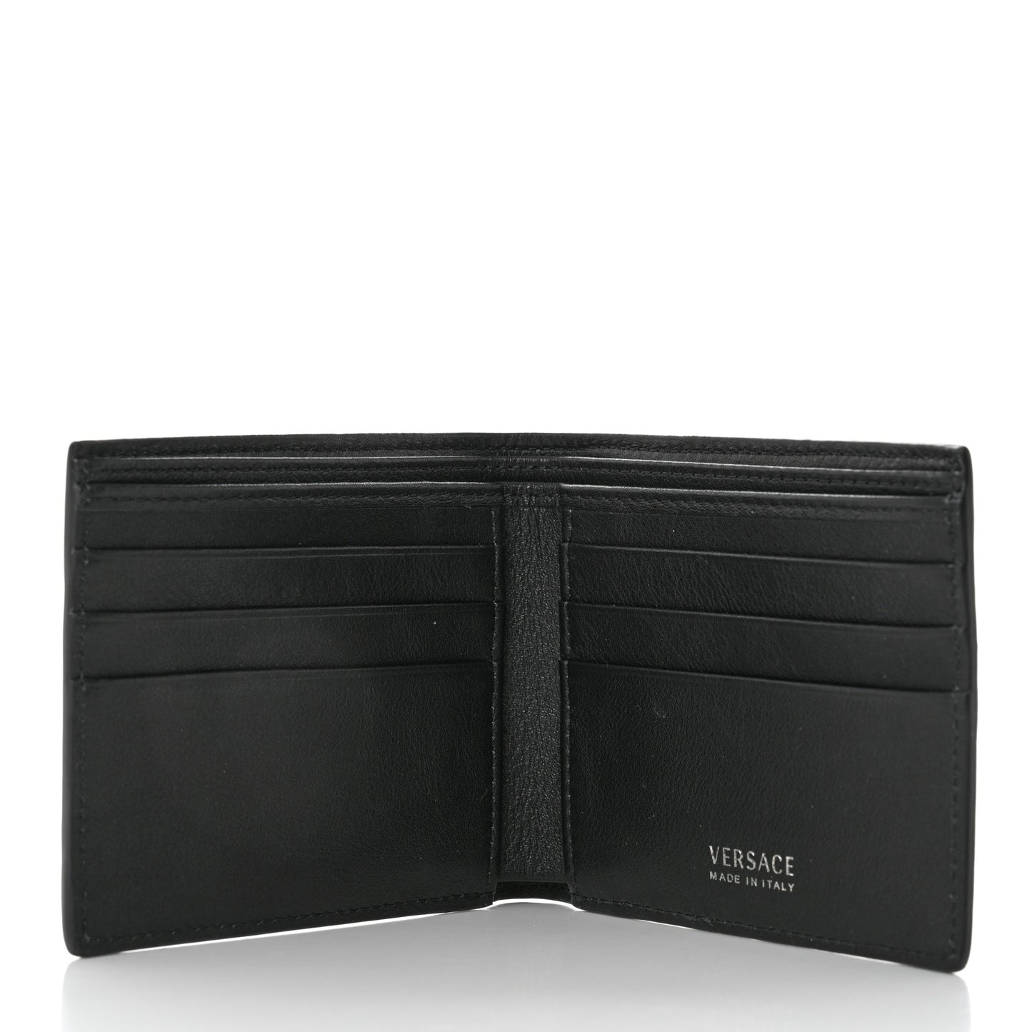 Vitello Medusa Bi-Fold Wallet Black