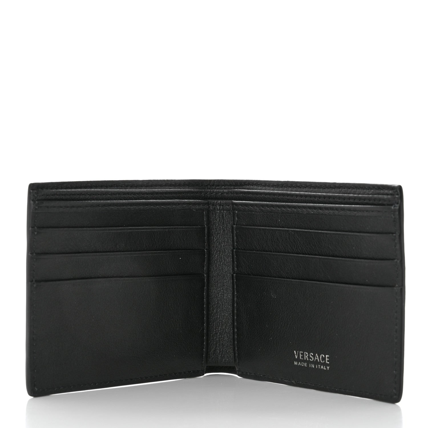 Versace Vitello Medusa Bi-Fold Wallet Black 5 of 8
