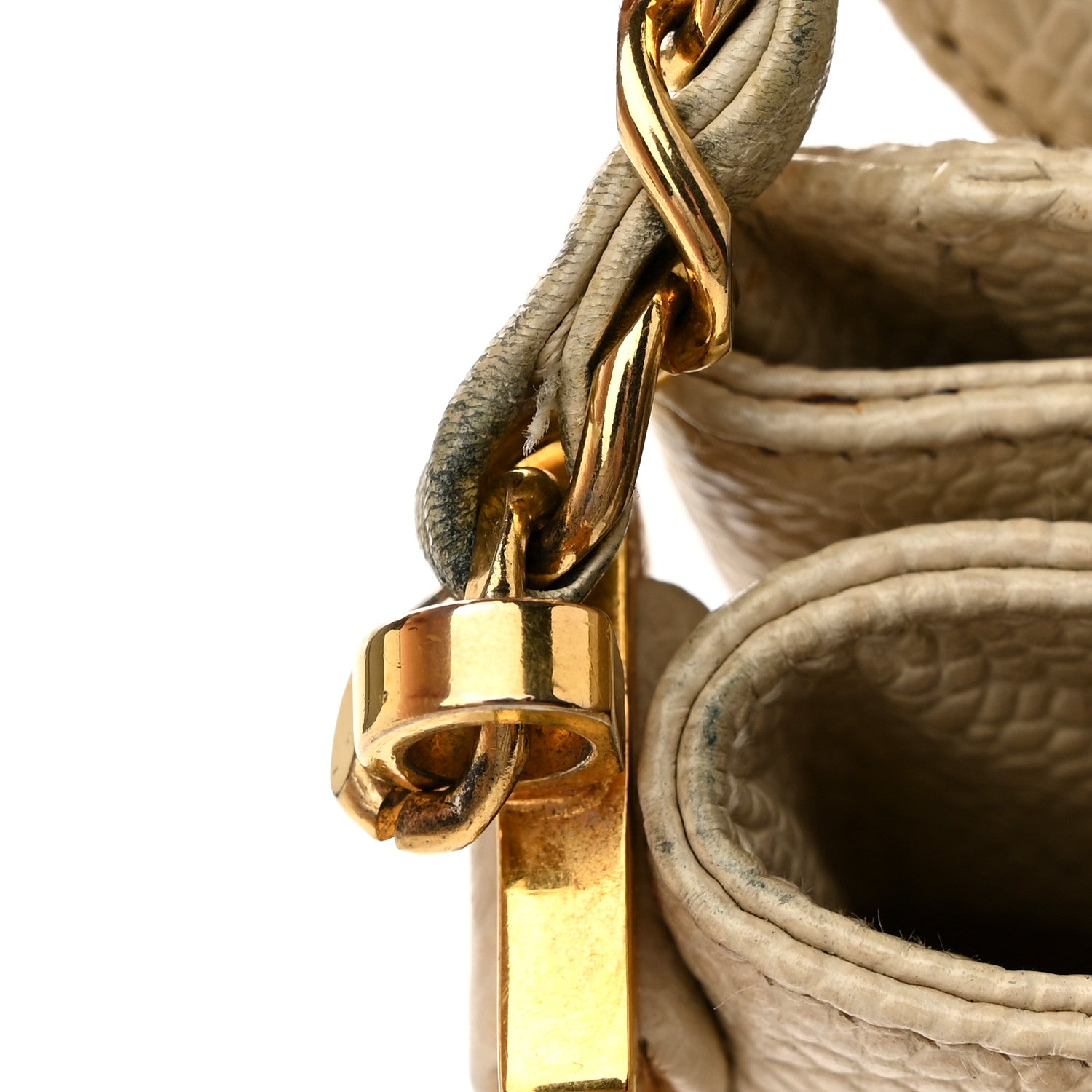 Chanel Caviar Vertical Chain Crossbody Ivory 13 of 13