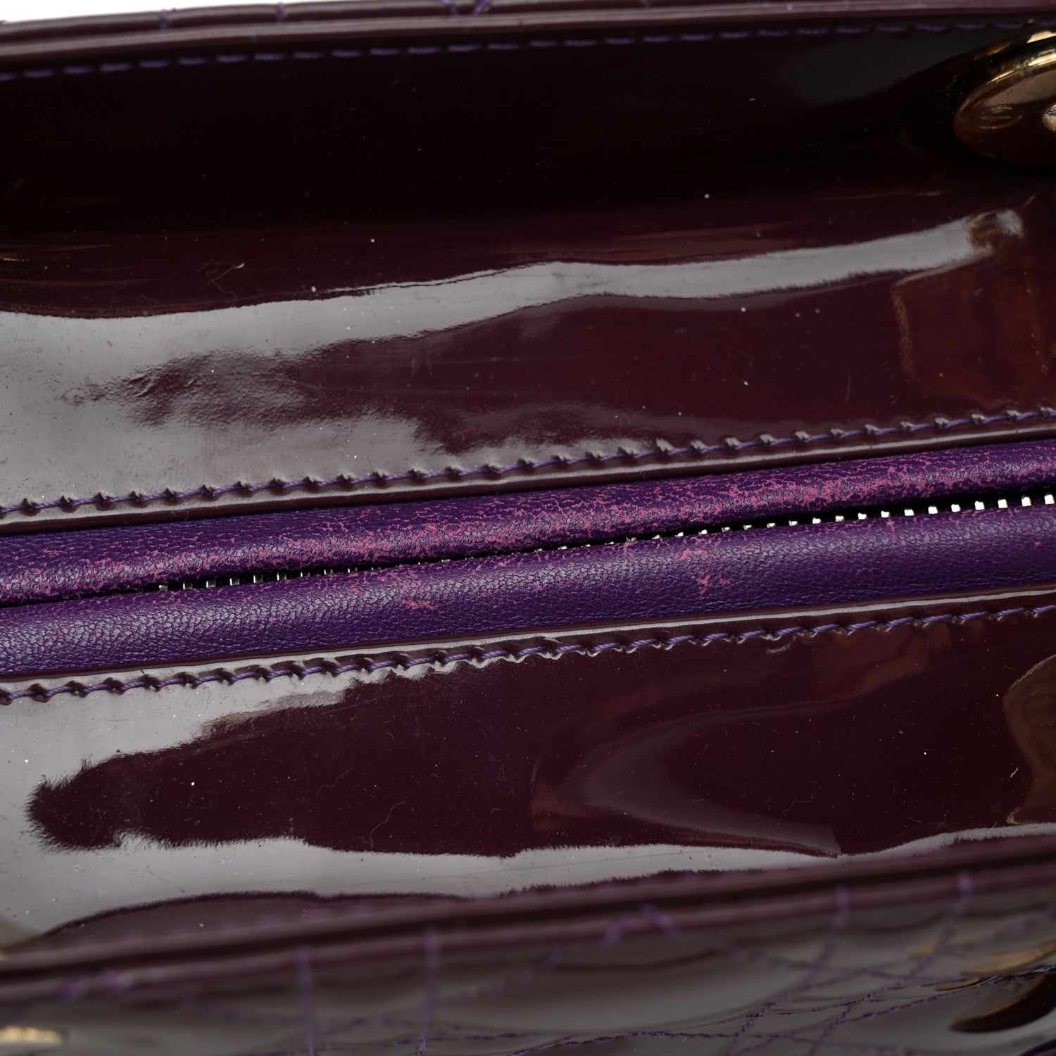 Christian Dior Patent Cannage Medium Lady Dior Purple 11 of 11