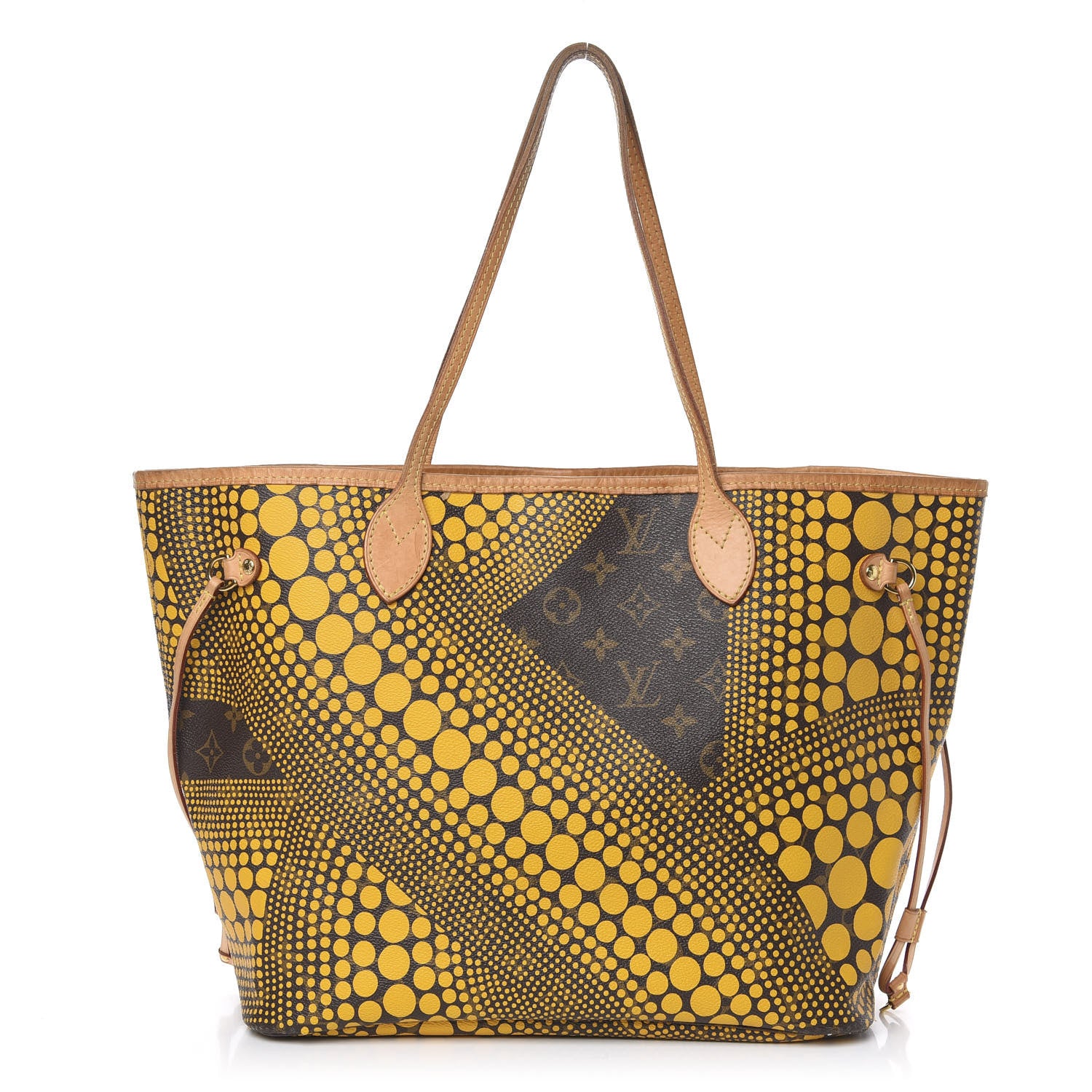 Louis Vuitton Monogram Kusama Waves Neverfull MM Yellow 1 of 17