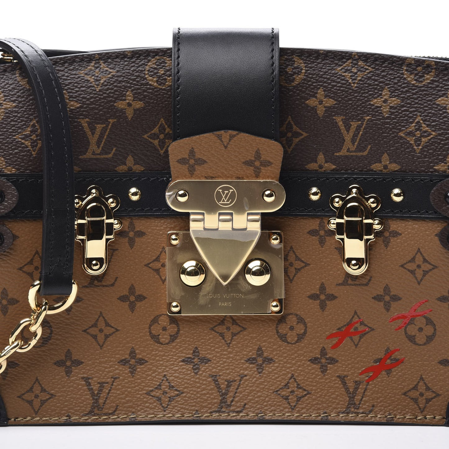 Reverse Monogram Trunk Clutch