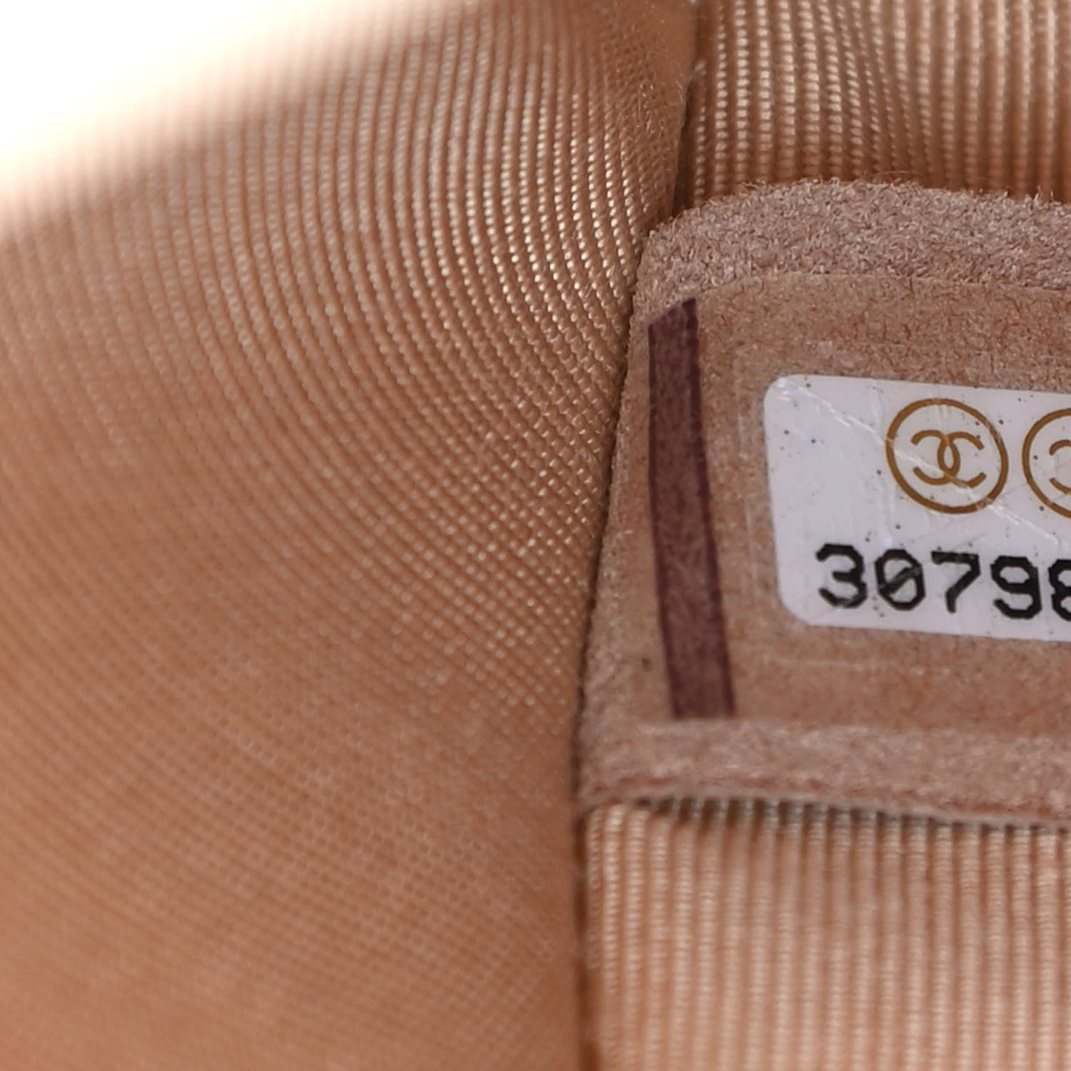 Chanel Crumpled Calfskin Medium Chain All Over Flap Beige 7 of 9