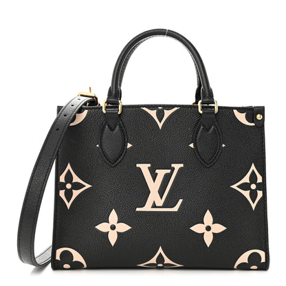 Louis Vuitton Empreinte Monogram Giant Onthego PM Black Beige 1 of 9
