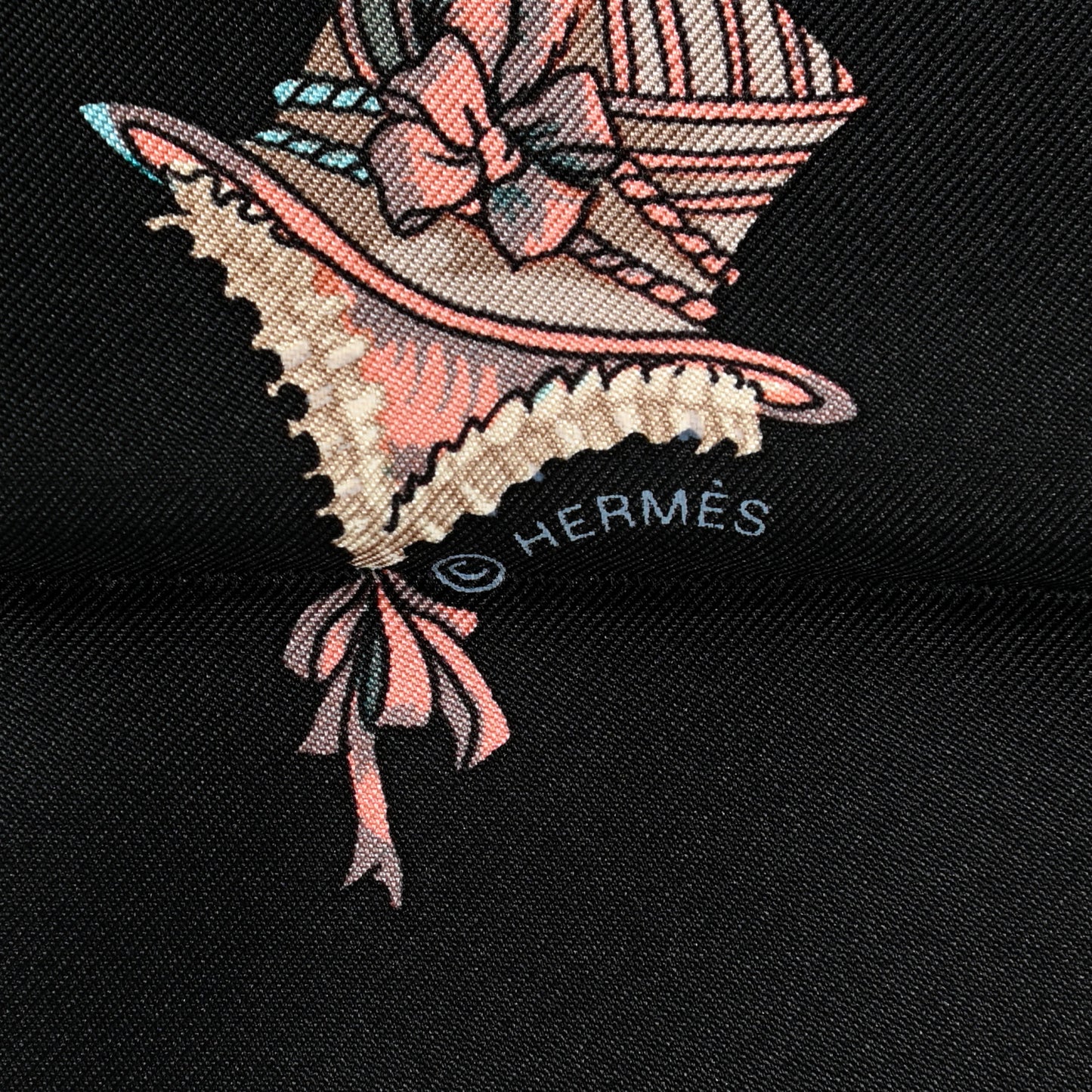 Silk Paris Modiste Scarf 90 Black Multicolor